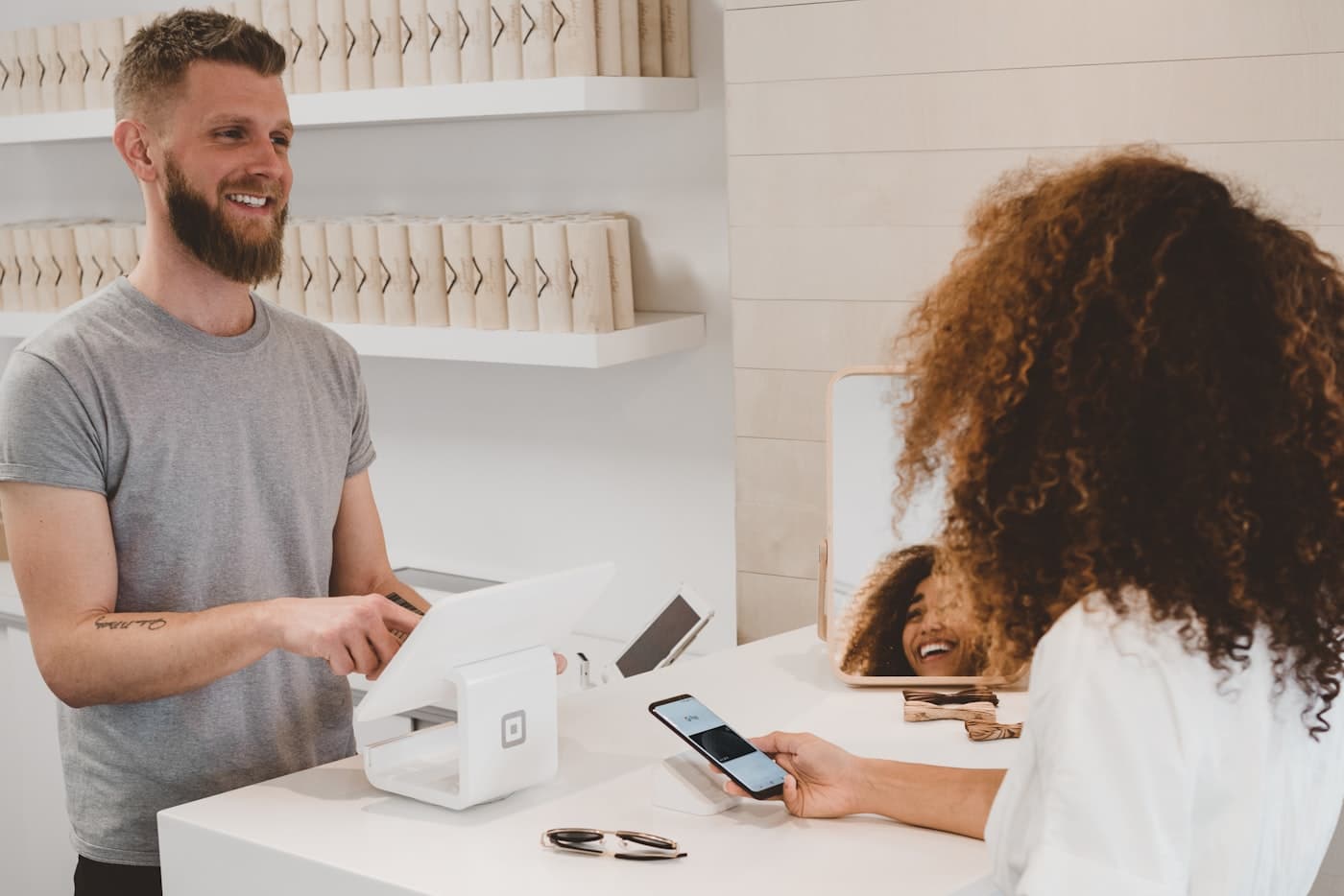Retail checkout experience representing e-commerce systems